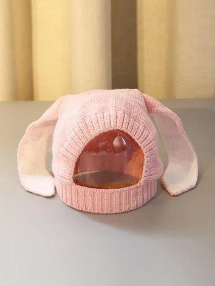 Adorable Bunny Ear Outdoor Earflap Baby Knitted Hat