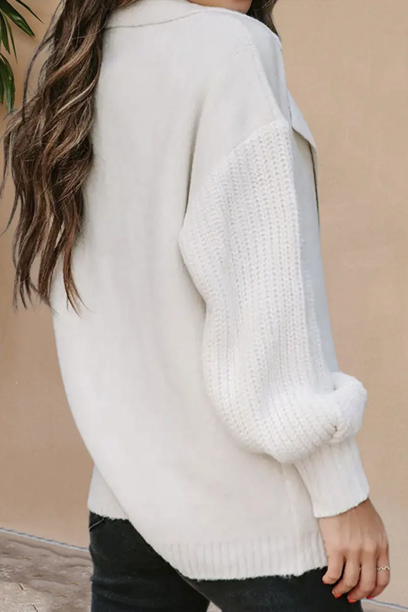 CG0547 Knitted Mid Length Cardigan
