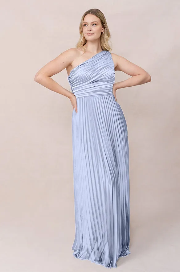 Declan Satin Pleated Dress | Made To Order