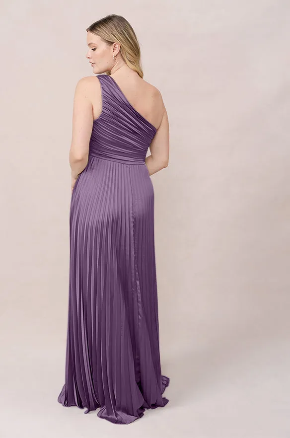 Declan Satin Pleated Dress | Made To Order
