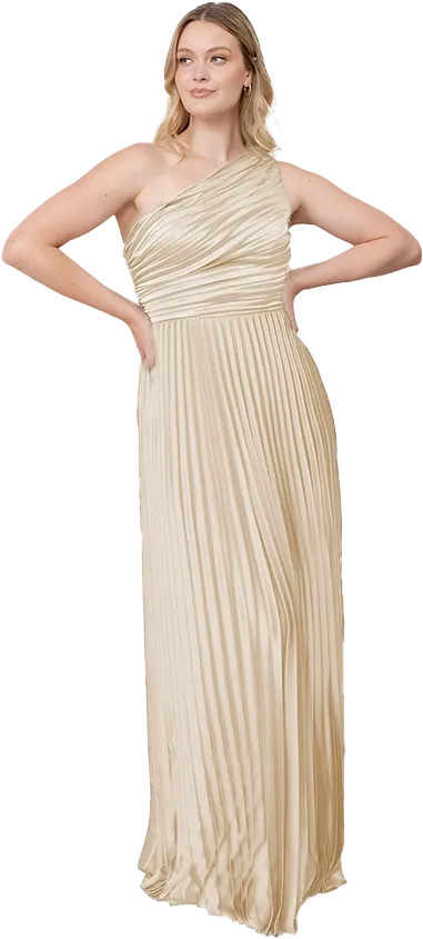 Declan Satin Pleated Dress | Made To Order