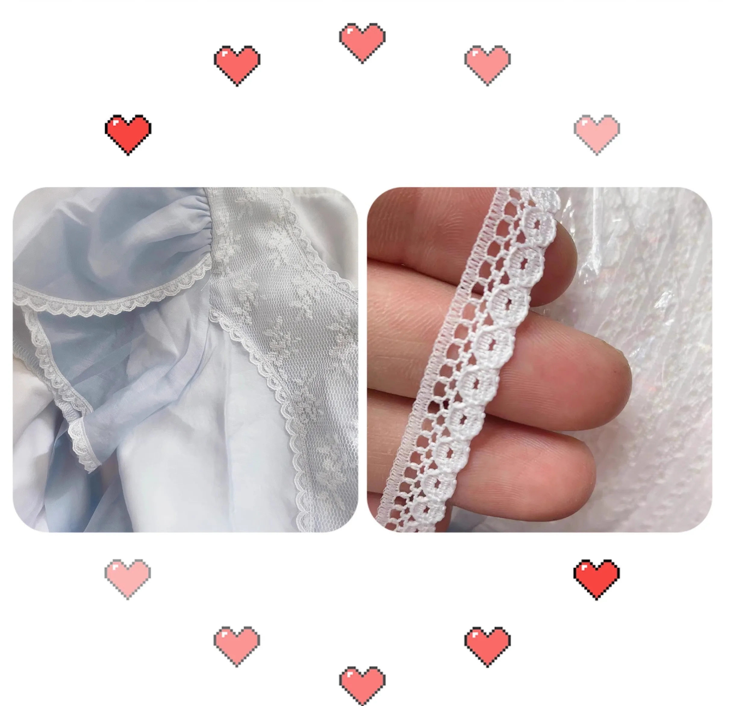 Gunne Sax Remake Pastel Lace Trim 70s Dress