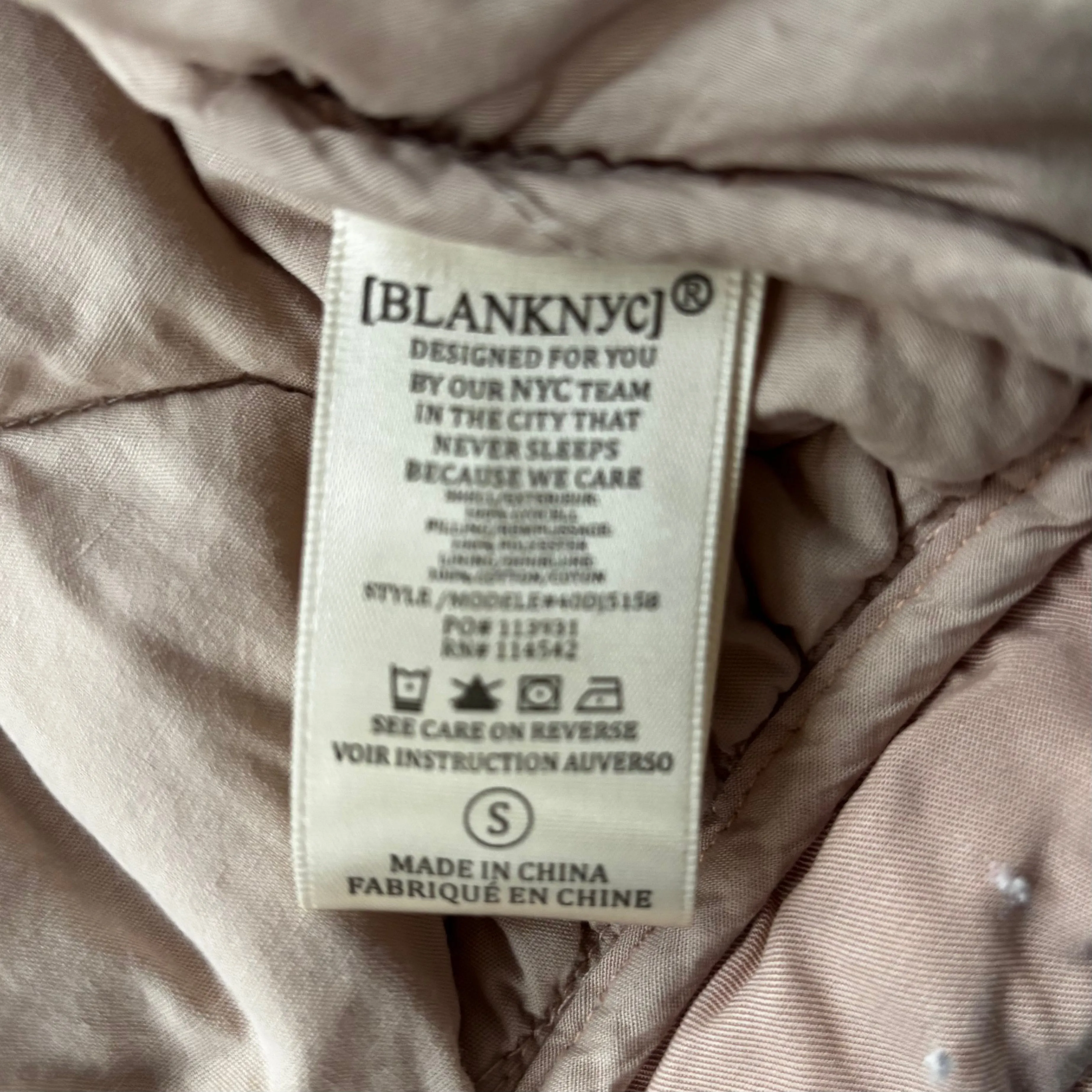 Jacket Puffer & Quilted By Blanknyc In Pink, Size: S