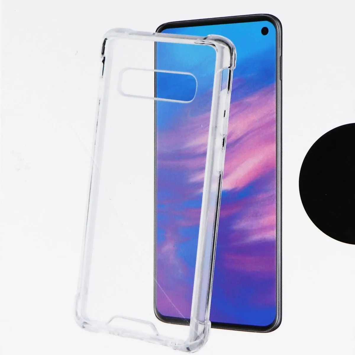 Key Hybrid Hard Case for Samsung Galaxy S10 Smartphones - Clear