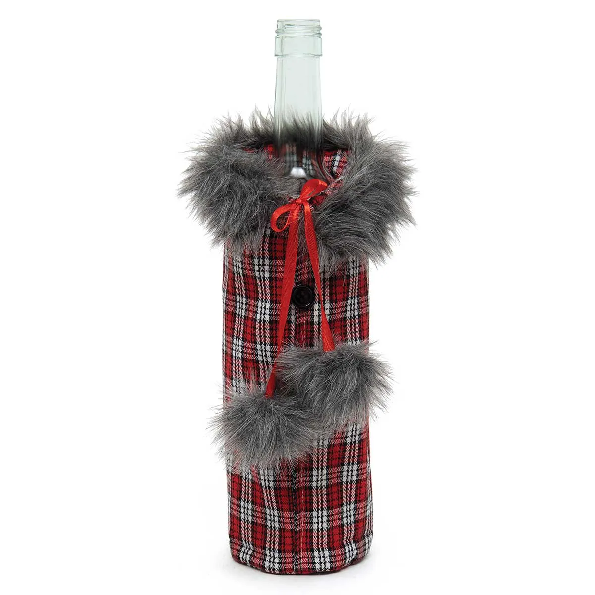 Meravic Plaid Coat Bottle Bags