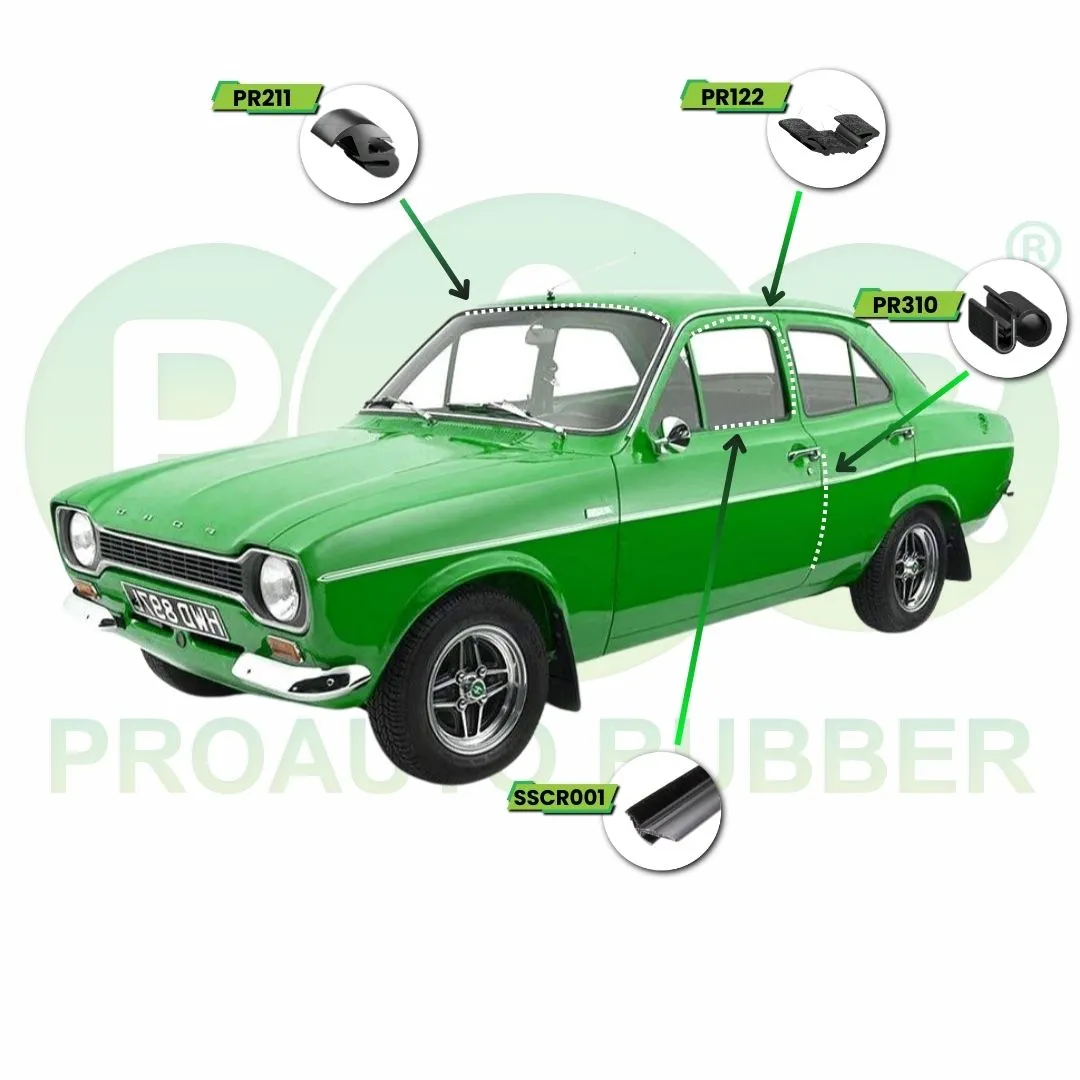 Rubber Kit For Ford Escort Mk1 & Mk2 4 Door