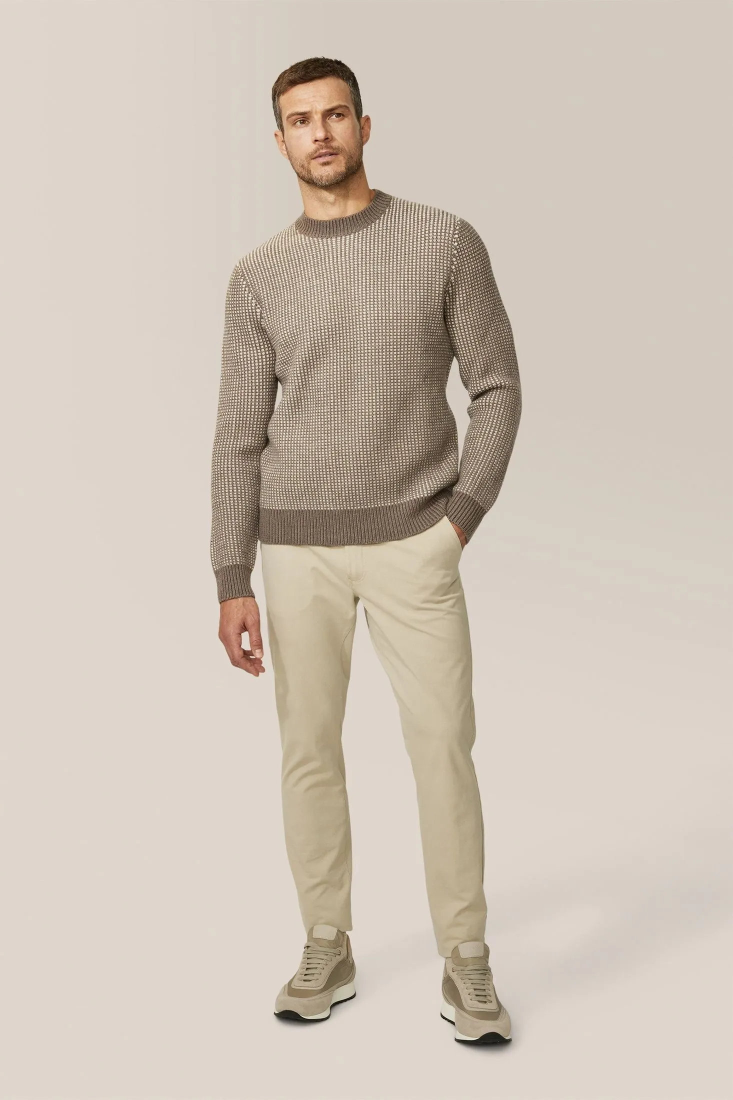 Two-Tone Crew Sweater | Merino Wool